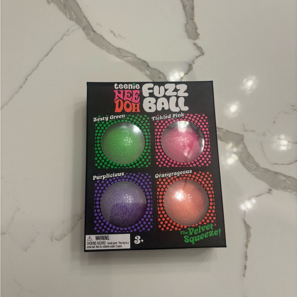 NeeDoh Teenie Fuzz Ball 4 Pack, Nee Doh FUZZBALL s